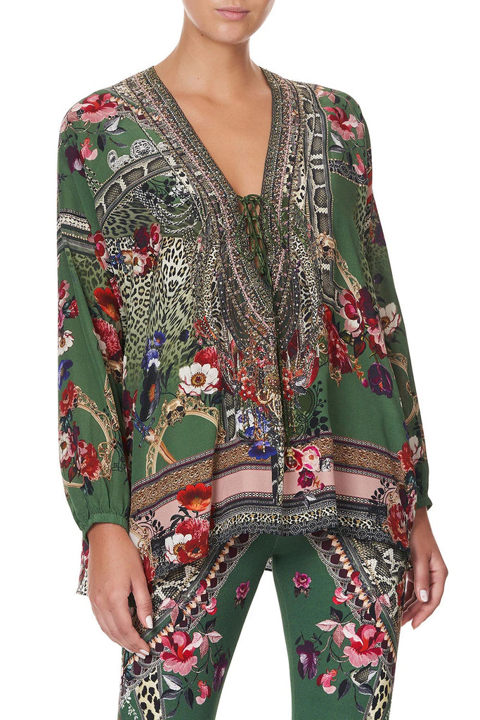 CAMILLA "Tales Of Time" Lace Up Blouse