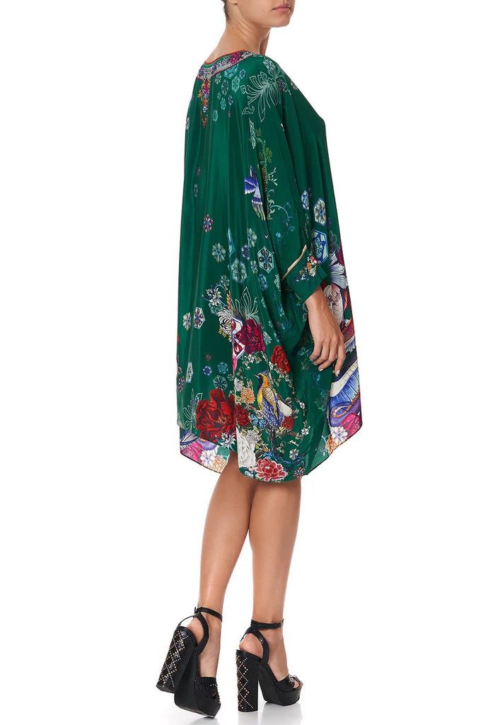 CAMILLA "Emerald Orbit" Short Kaftan