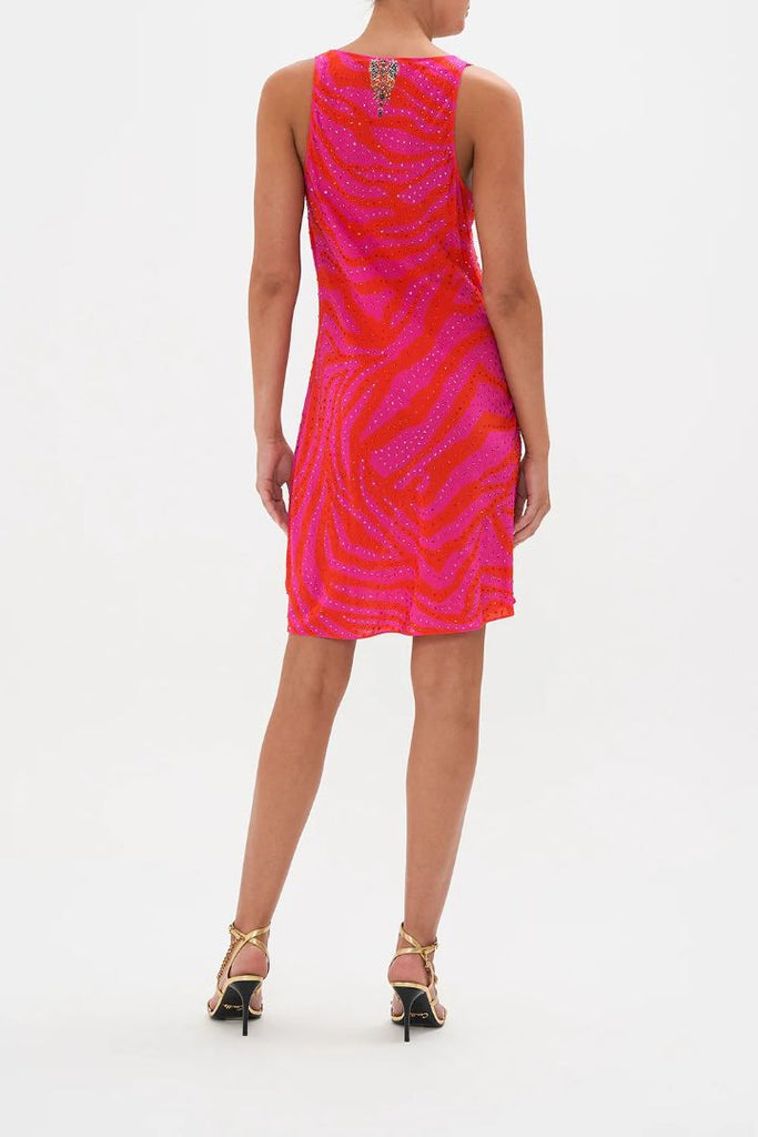 CAMILLA  "Wide Strap Zebra Zone" Slip Dress