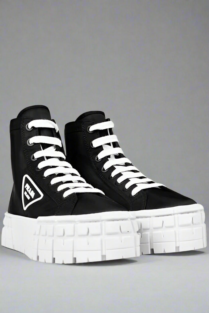 PRADA "Double Wheel" High Top Sneakers