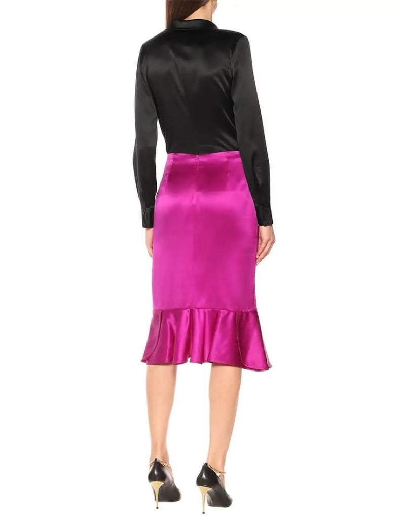 TOM FORD "Silk Satin Midi" skirt