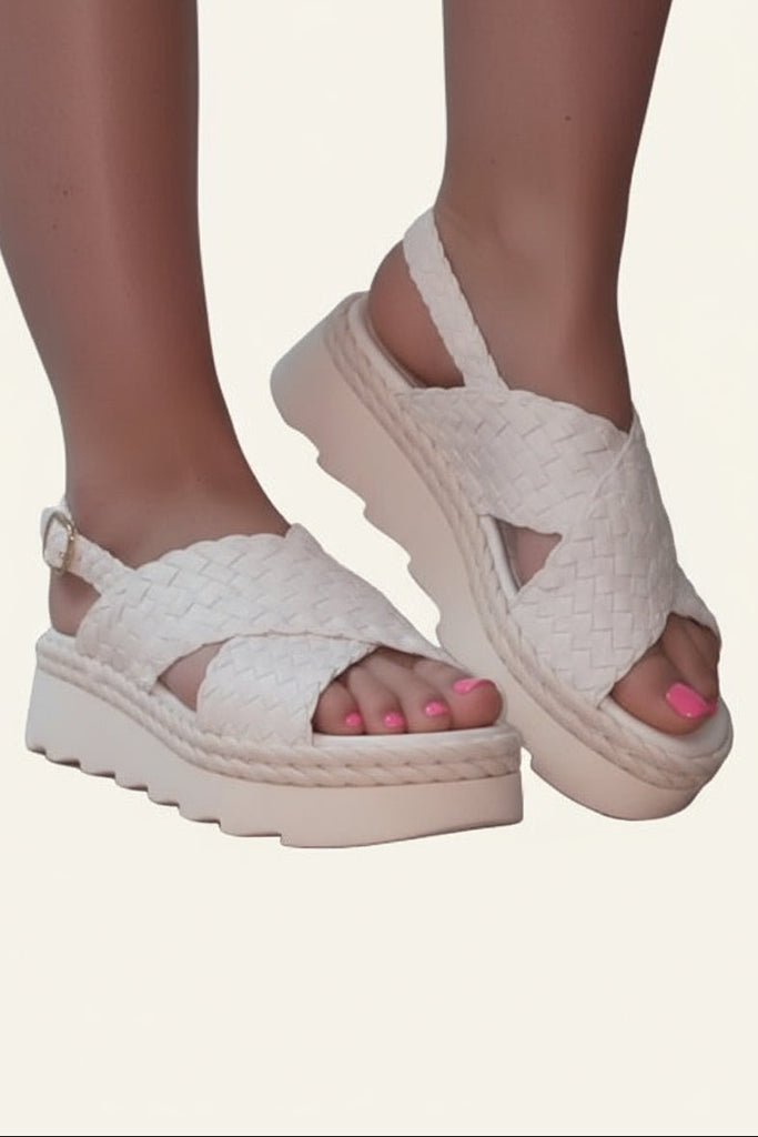 PONS QUINTANA "Nadine" Wedge Woven Sandal