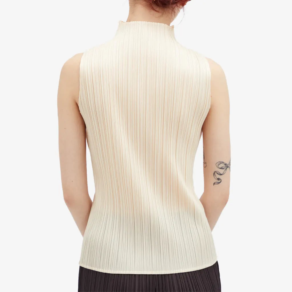 ISSEY MIYAKE "Pleats Please Basic Roll Neck" Vest