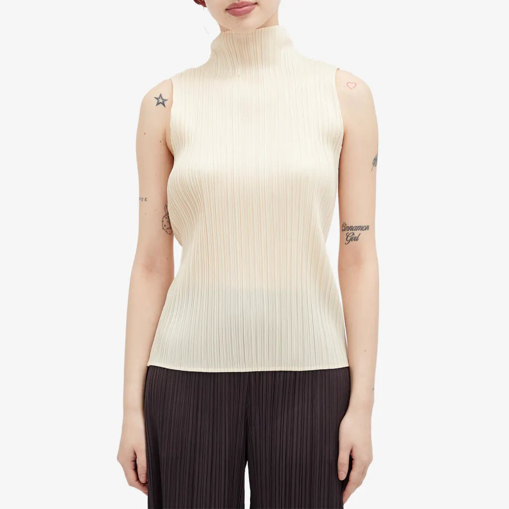 ISSEY MIYAKE "Pleats Please Basic Roll Neck" Vest