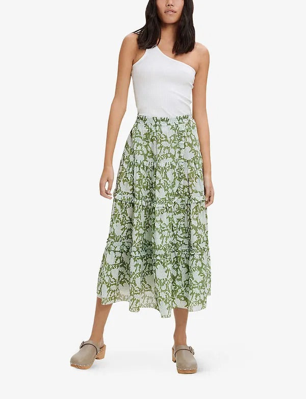 MAJE "Jitale Floral" Midi Skirt
