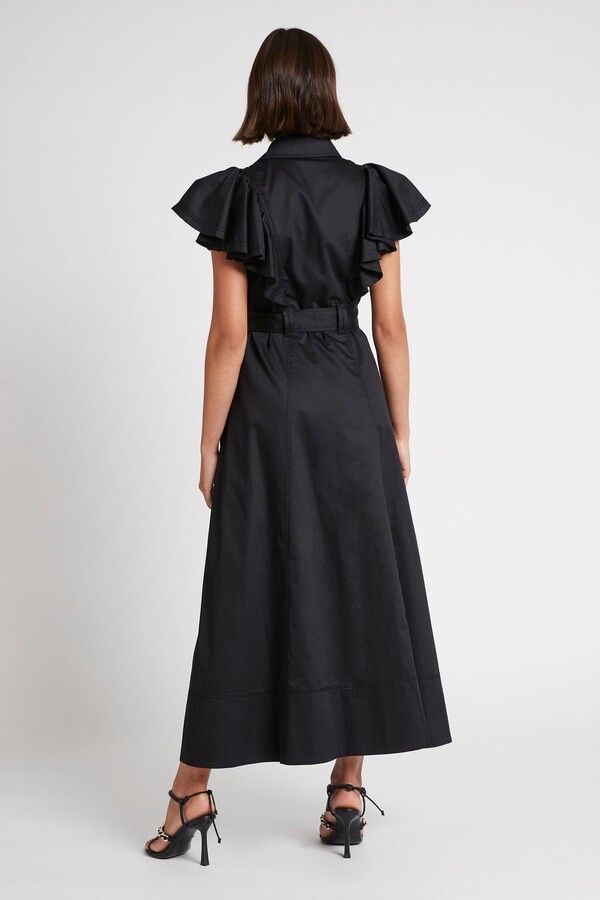 AJE "Kindred Frill Sleeve" Midi Dress