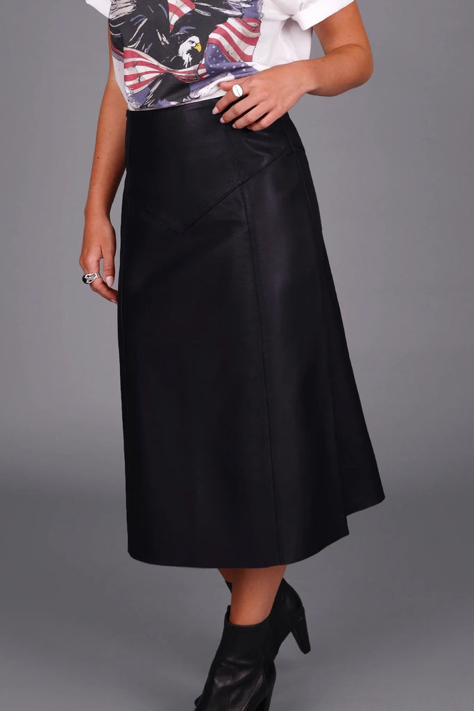 STORM "Longline Leather" Skirt