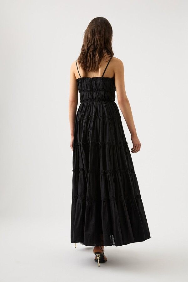 AJE "Luna" Tiered Maxi Dress