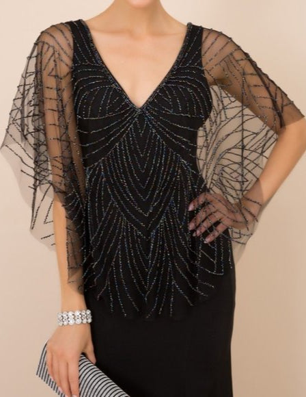 LAYLA JONES "Long Cape Evening" Dress