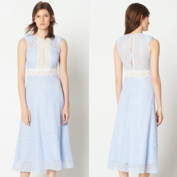 SANDRO "Eyelet Midi" Dress