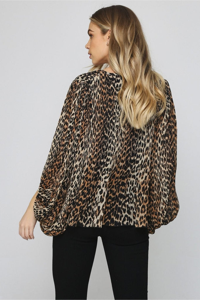 GANNI "Georgette Leopard" Top
