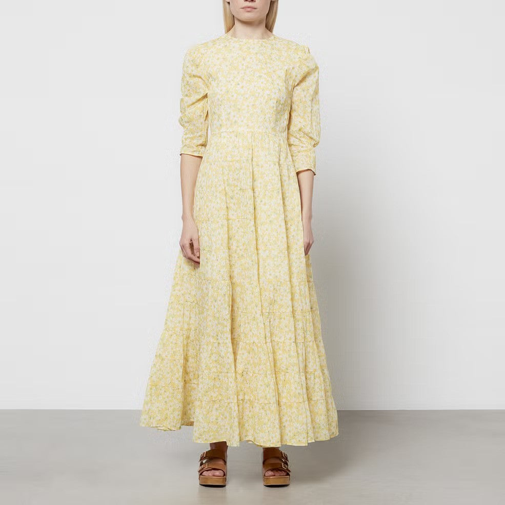 RIXO  "Kristen Lemon Daisy" Dress