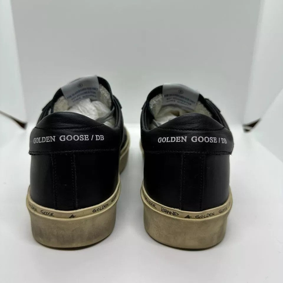 GOLDEN GOOSE Black Leather "Hi Star" Low Top Sneaker