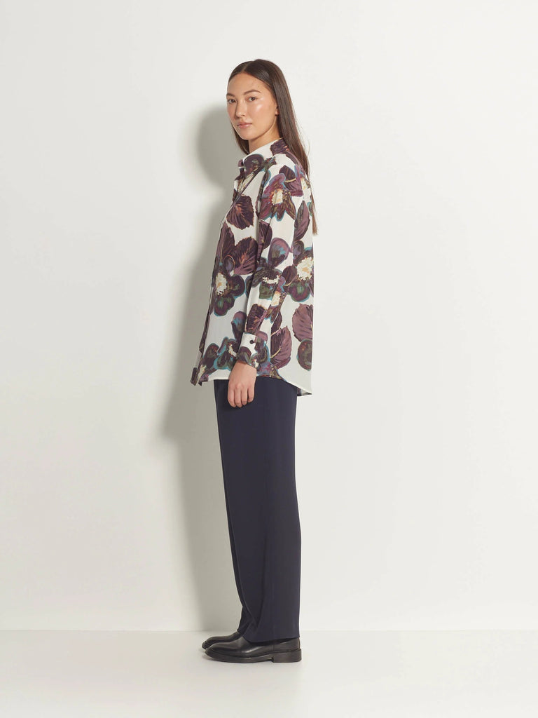 JULIETTE HOGAN "Essa" Anthurium Silk Shirt