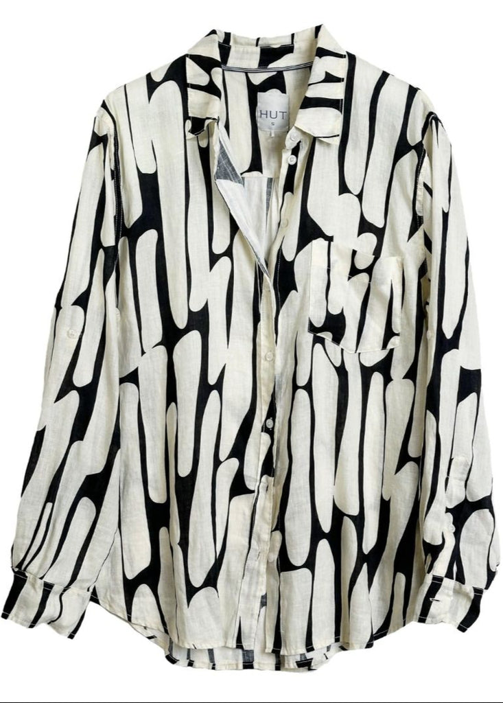 HUT "Boyfriend Linen" Shirt
