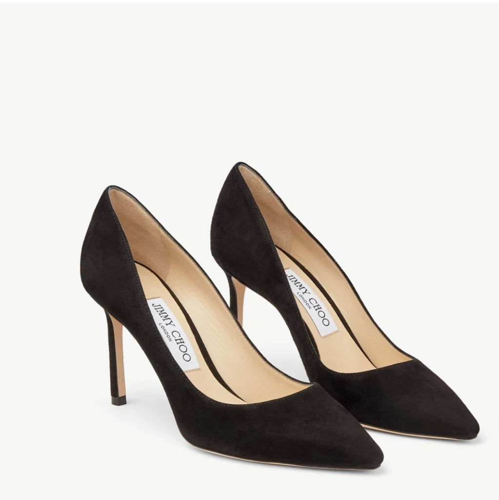 JIMMY CHOO "Romy 85" Suede Pumps