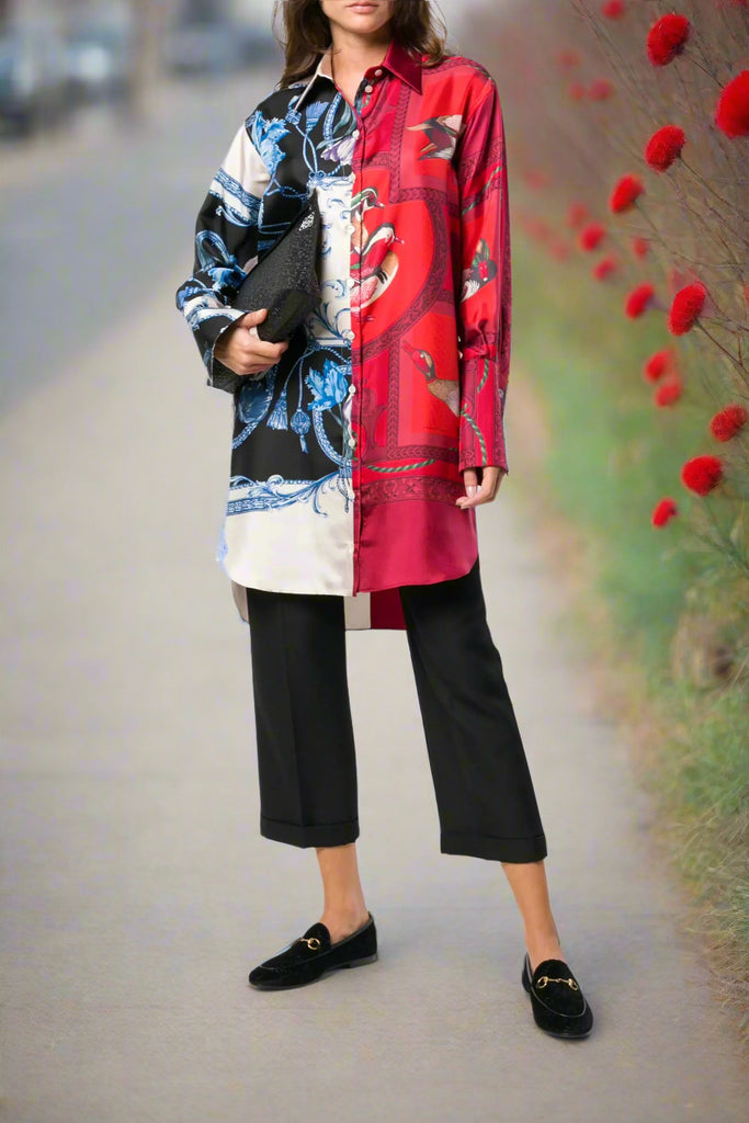 SALVATORE FERRAGAMO "Silk Mid-length" Shirt Dress