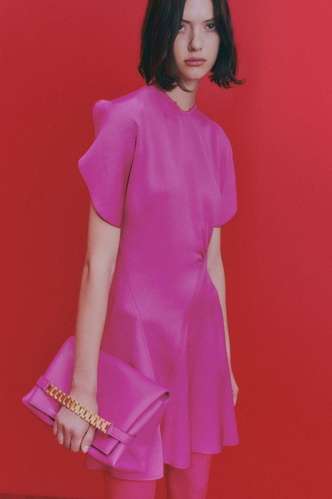 VICTORIA BECKHAM "Hammered" Mini Dress