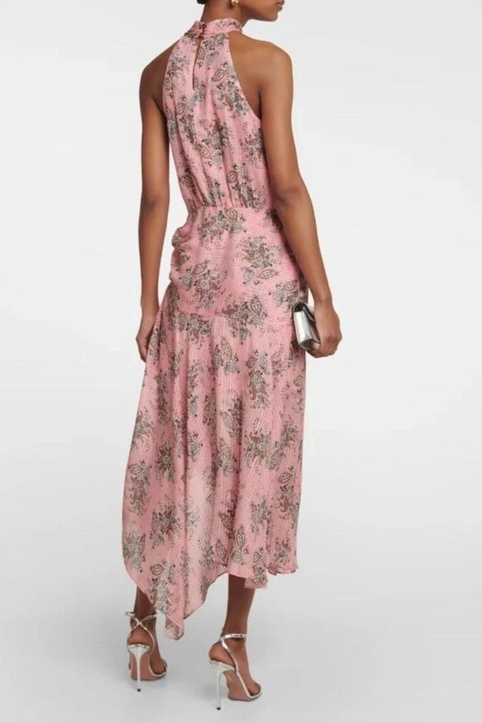 VERONICA BEARD "Leila Halter Neck" Maxi Dress