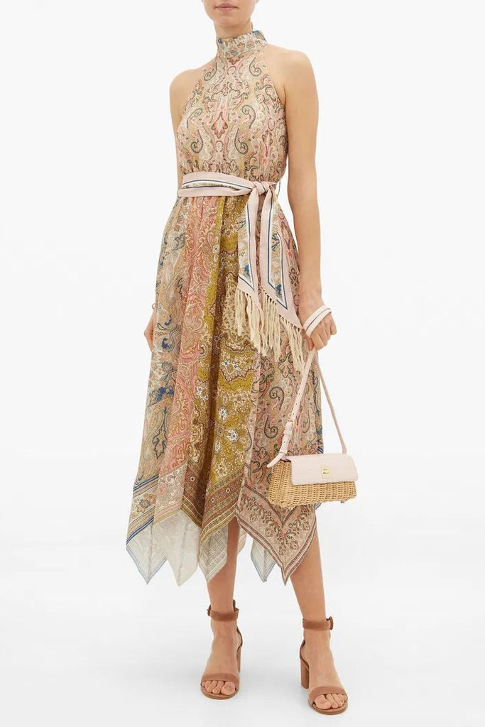 ZIMMERMAN "Freja Halter-neck Paisley-Print" Dress