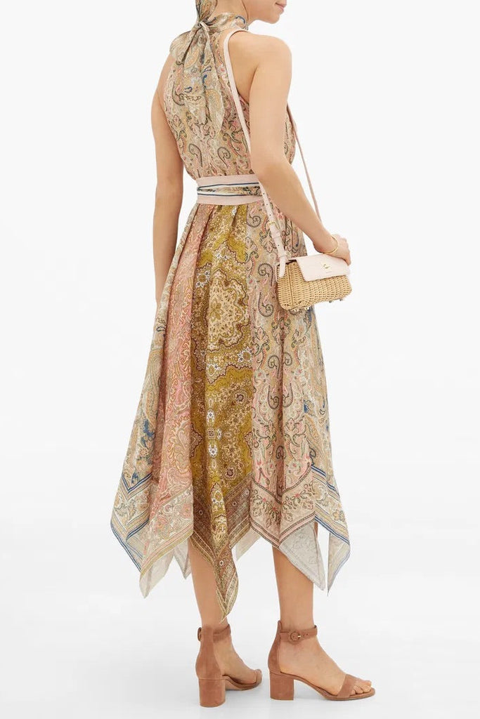 ZIMMERMAN "Freja Halter-neck Paisley-Print" Dress