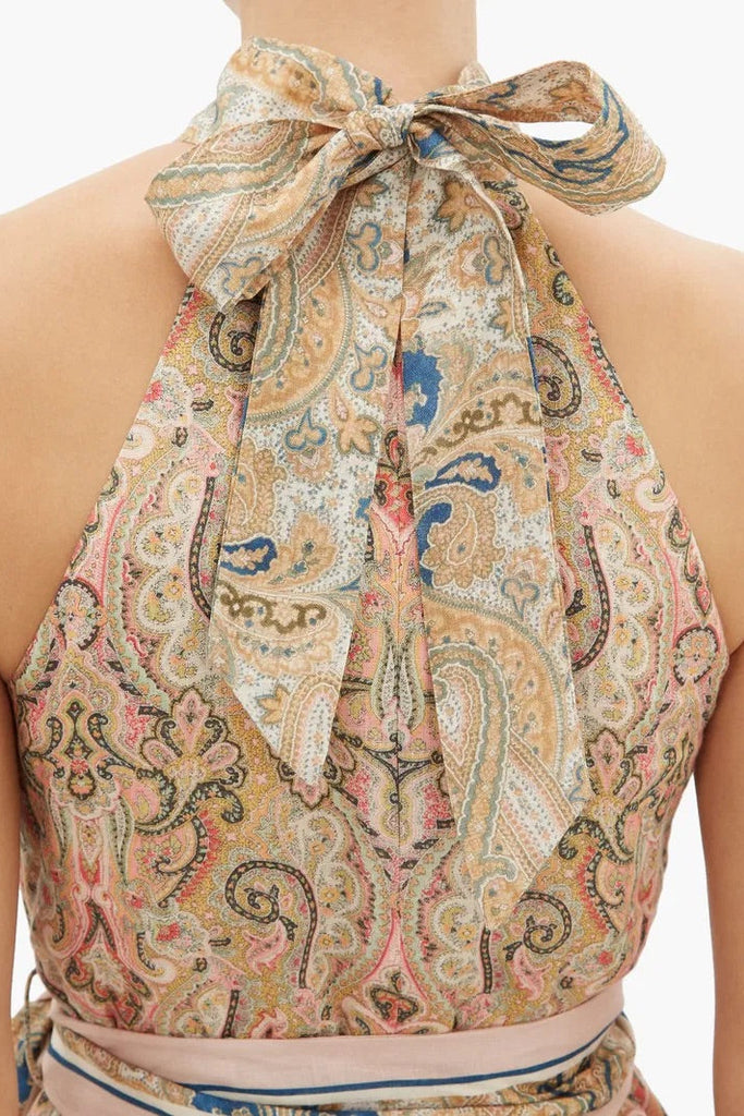 ZIMMERMAN "Freja Halter-neck Paisley-Print" Dress